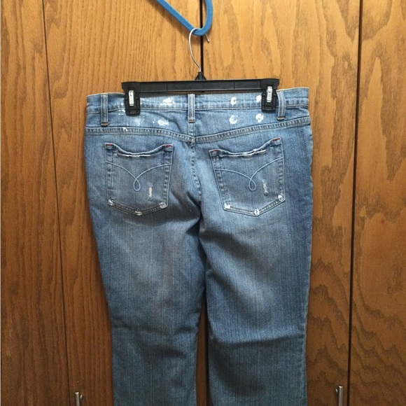 BISOU BISOU Distressed Mid-Rise Bootcut Jeans Women’s 12 - Picture 6 of 7